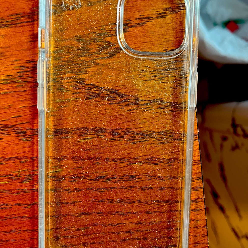 Clear glitter Speck Case for iPhone 13! Only used once!
